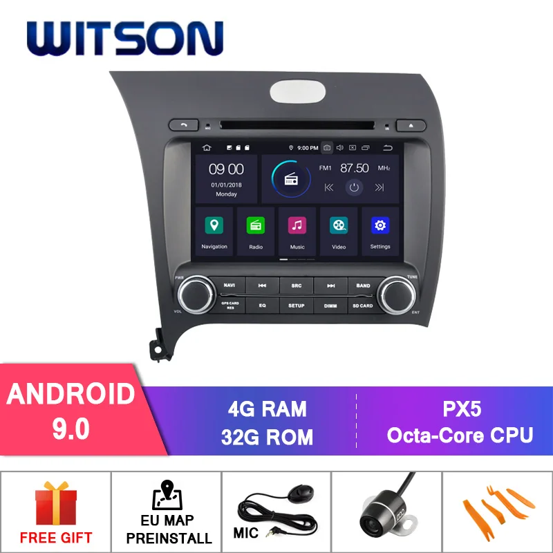 

WITSON Android 9.0 Octa core(eight core) PX5 CAR DVD player For KIA K3 FORTE CERATO 2013 IPS GPS RADIO