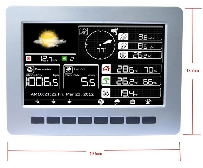 Wi-Fi метеостанция с солнечным датчиком беспроводная загрузка данных хранение данных, тестер солнечного излучения