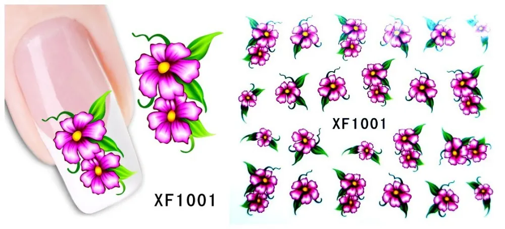 60 листов, наклейки для ногтей с цветами и водными переводами, наклейки для ногтей, фольга для обертывания, наклейки для лака, Временные татуировки, водяные знаки