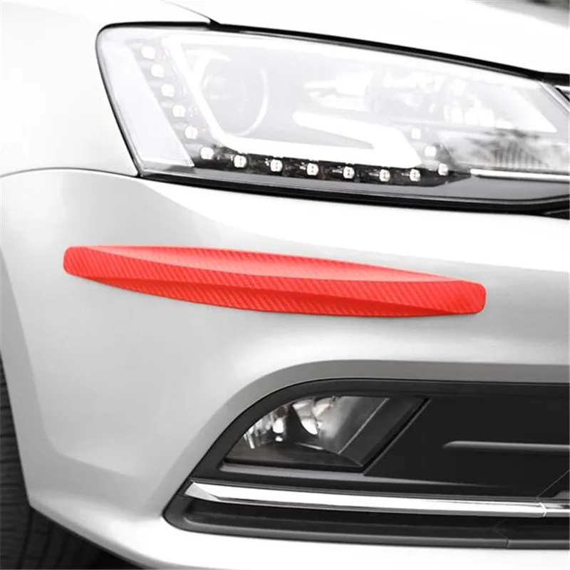 

2Pcs Car Front Bumper Protector Scratch Sticker Strip Car-styling Auto Rubber Mouldings Decoration SUV Trim Cover Corner Guard