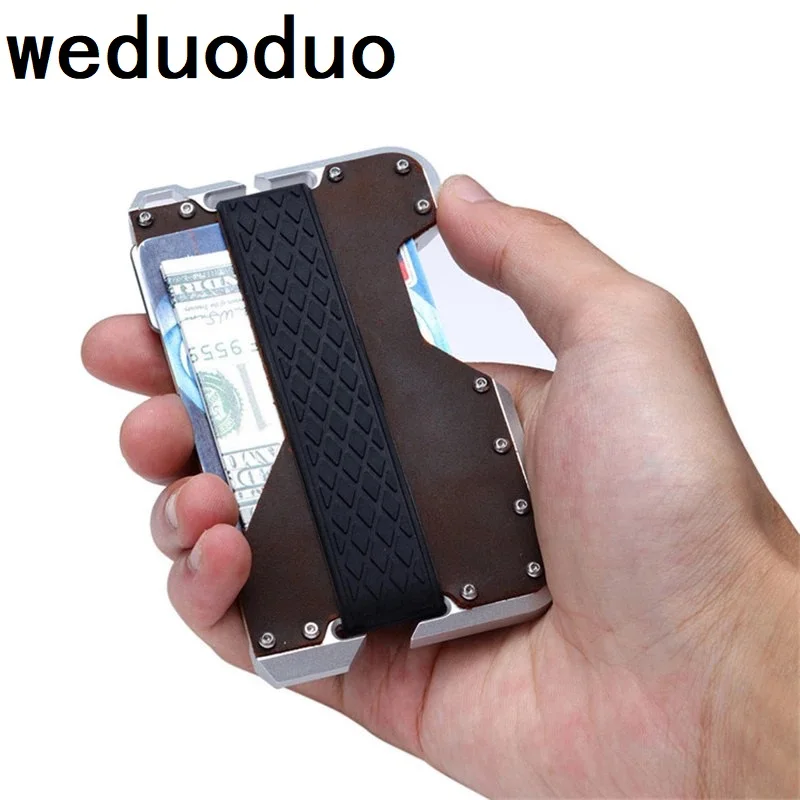 Weduoduo новый дизайн держатель для карт Алюминиевый металлический RFID блокирующий