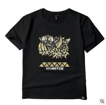 Monster футболка с изображением охотника для мужчин унисекс футболка мультфильм футболка повседневное Топ аниме Camiseta Streatwear короткий рукав ткань топы - Цвет: 10