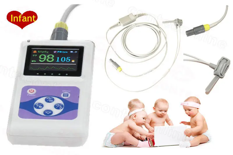 CONTEC CMS60D Пульсоксиметр Spo2 монитор для новорожденных и детей 24 часа программное обеспечение для ПК - Цвет: CMS60D for infant