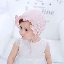 Весенне-летняя детская шапка, детская хлопковая шапка принцессы, однодневная шина, дворцовая шапка(от 0 до 24 месяцев