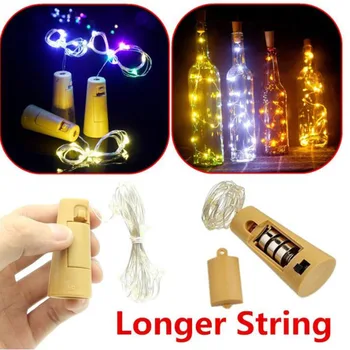 

Night Light Bedroom Lamp String For Wedding Party Christmas Bottle Stopper Led Bulbs 20 2m Garden 1 Year 200 Button Cell Head