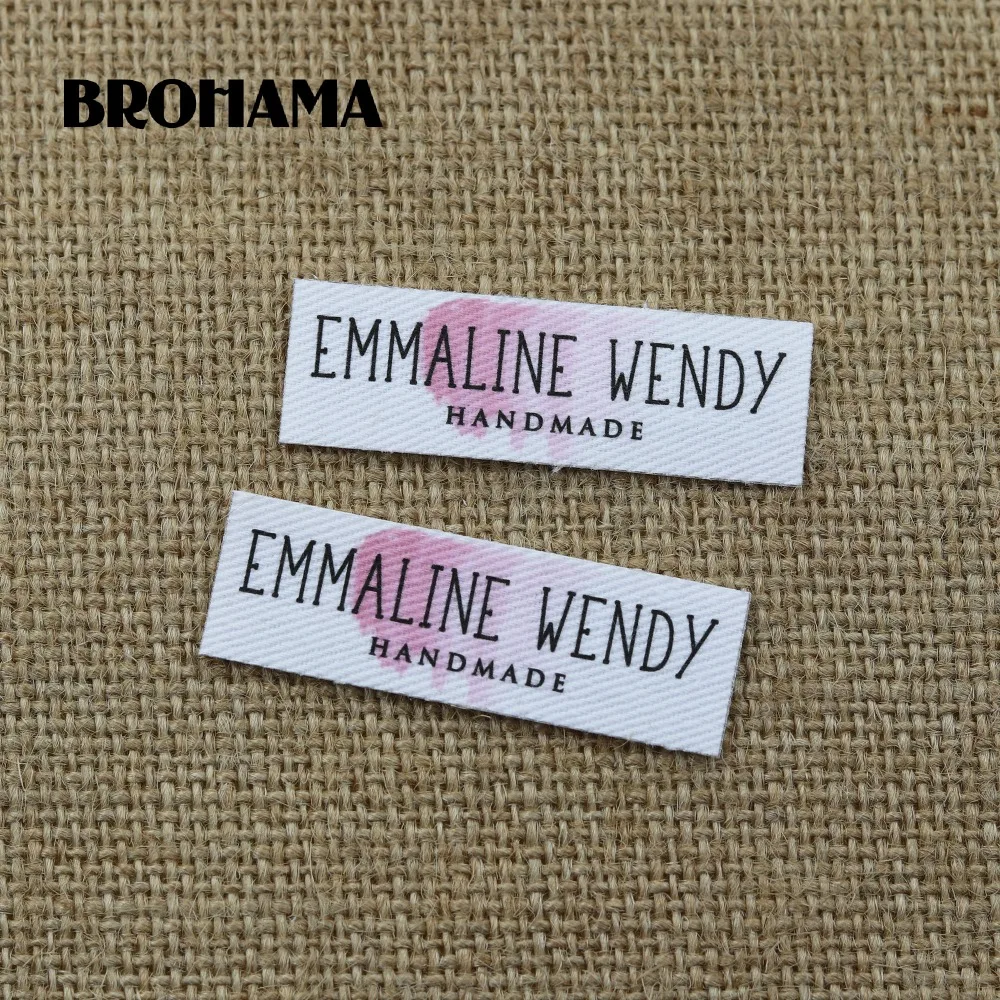 80 pieces Custom logo labels Name iron on label Clothing tags Organic Cotton Labels | Дом и сад