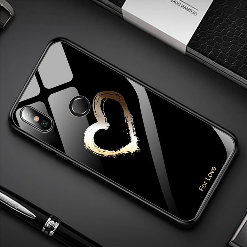 Стеклянный чехол для Xiao mi Red mi 6 Pro 6Pro Note 6 Pro Pocophone F1 mi 8 mi A2 Lite A1 7A 5 7 9 чехол противоударный чехол из закаленного стекла