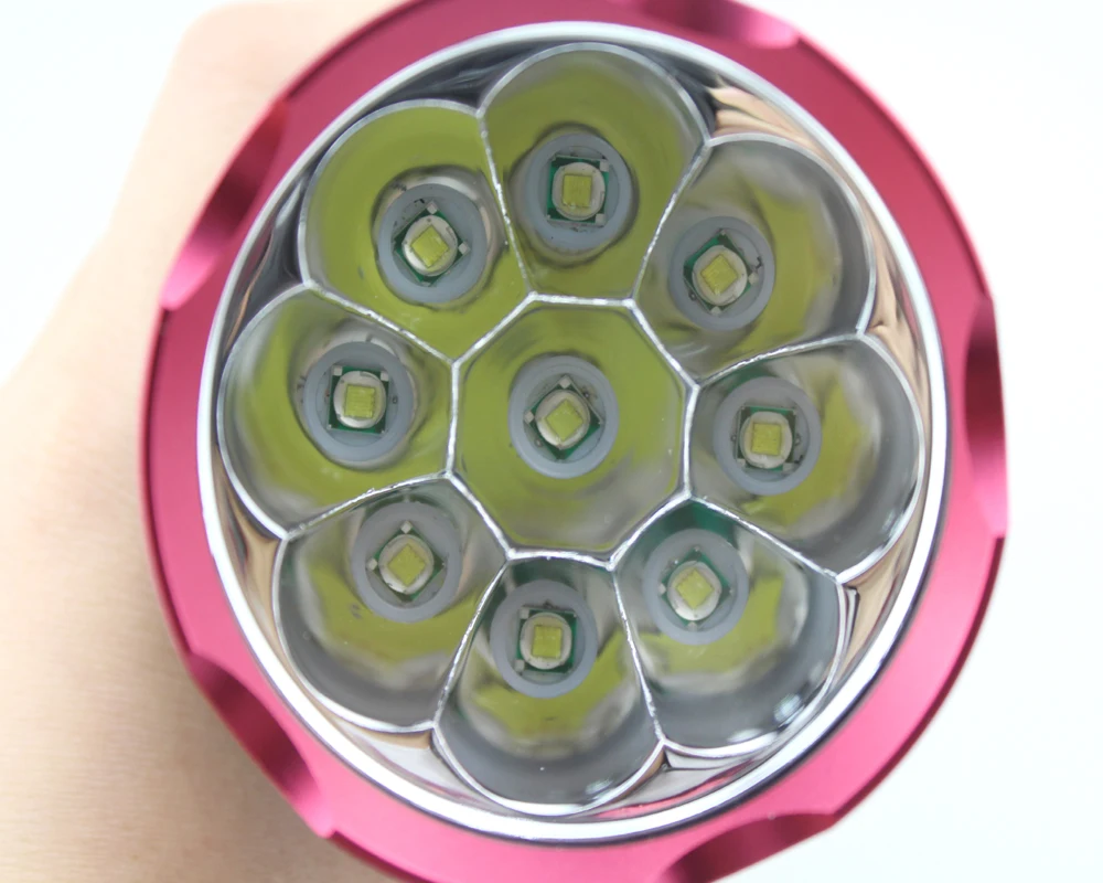 Светодиодный фонарик Manta Ray S99 9xCREE XML 9000lm с 3 режимами работы (1x1865 0/2x1865 0/3x1865 0/4x18650)|led