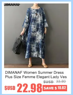 DIMANAF, женское летнее платье больших размеров, льняное, женское, элегантное, плиссированное, Vestidos, одноцветное, черное, свободное,, винтажное, длинное платье, M-2XL