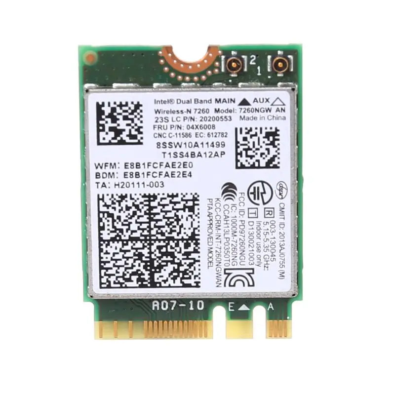 Беспроводная карта WiFi Двухдиапазонная 04X6008 7260NGW AN Bluetooth 4 0 для Lenovo ThinkPad T440 T440p W540 L440