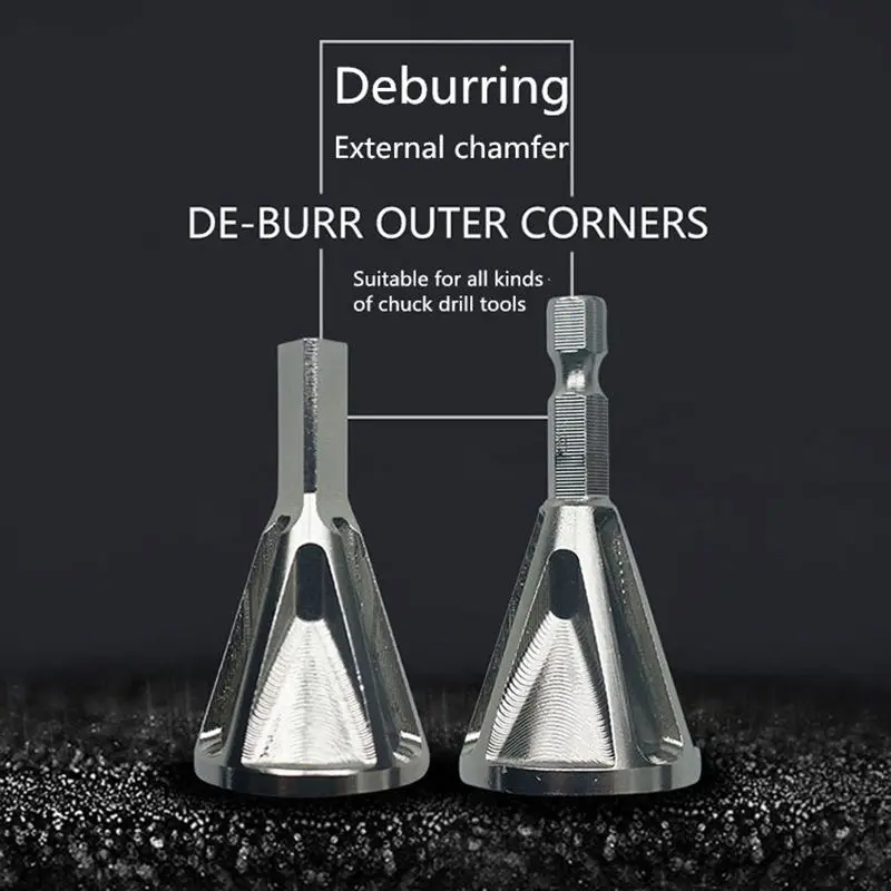 

triangle Six corners Stainless Steel Deburring Tool Chuck electric drill tool Durable Remove Burr External Chamfer Tool L41