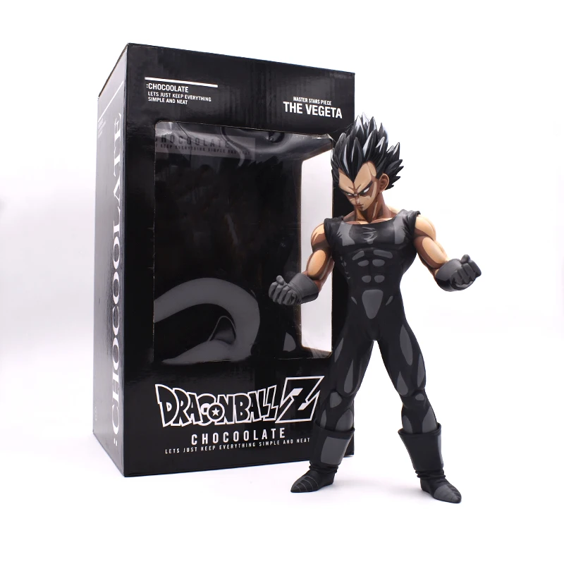 

Anime Dragon Ball Z Vegeta Chocolate Black Figure 26CM PVC Figures MSP Manga Dimensions Collection Model Dolls Free Shipping