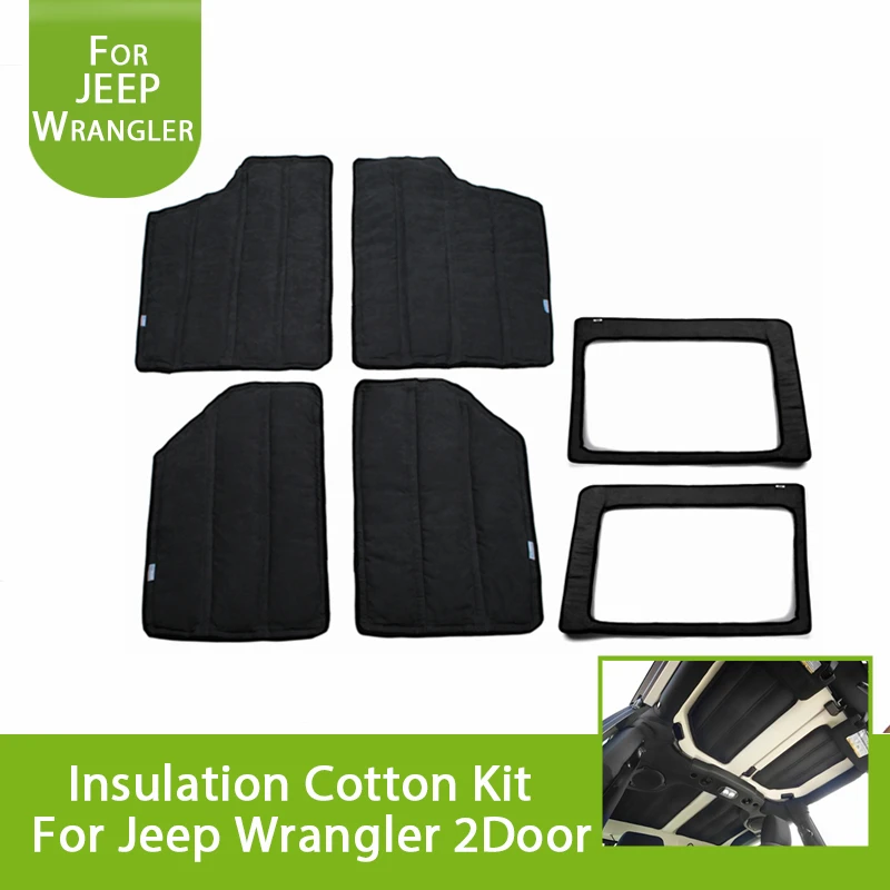 Black Car Interior Parts Rear Window and Hardtop Sound Deadener Insulation Kit for 2011-2018 Jeep Wrangler JK Unlimited 2-Door Black Car Interior Parts Rear Window and Hardtop Sound Deadener Insulation Kit for 2011-2018 Jeep Wrangler JK Unlimited 2-Door