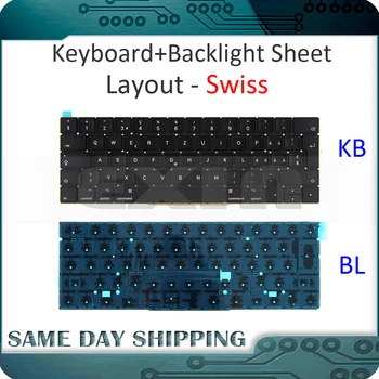 

New for Macbook Pro Retina 15'' A1707 Keyboard Swiss Swizerland w/ Backlight Backlit EMC3072 EMC3162 Late 2016 Mid 2017 Year