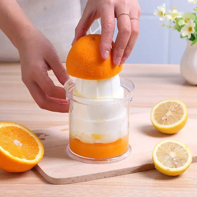 Homdox Manual Lid Rotation Press Portable Hand Juicer Fruit Squeezer