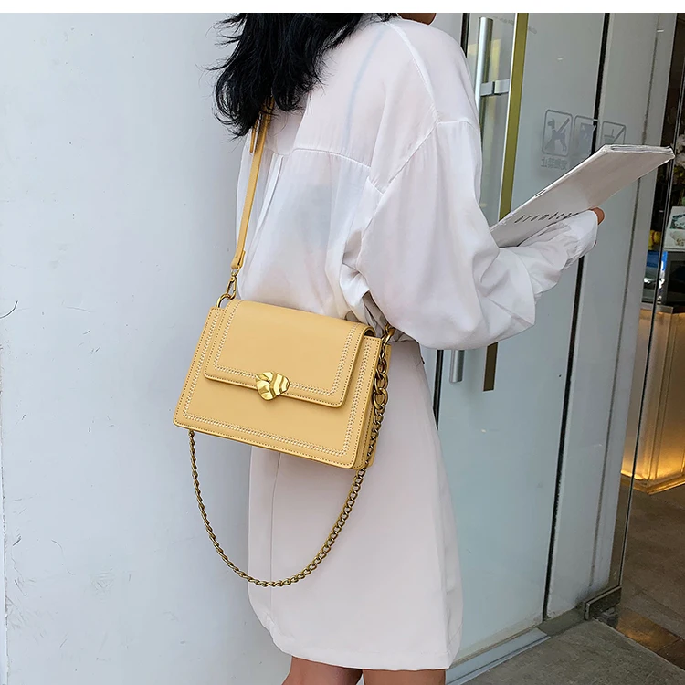 Элегантный женский манжет квадратная сумка модная новая качественная женская дизайнерская сумка из искусственной кожи женская сумка с цепочкой сумки через плечо