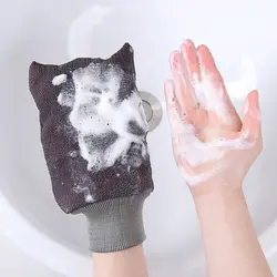 1 шт качество губка для ванной, для душа тела очистки Spa губчатое мыло скраб Exfoliator натирания полотенце в виде перчатки мочалкой для взрослых
