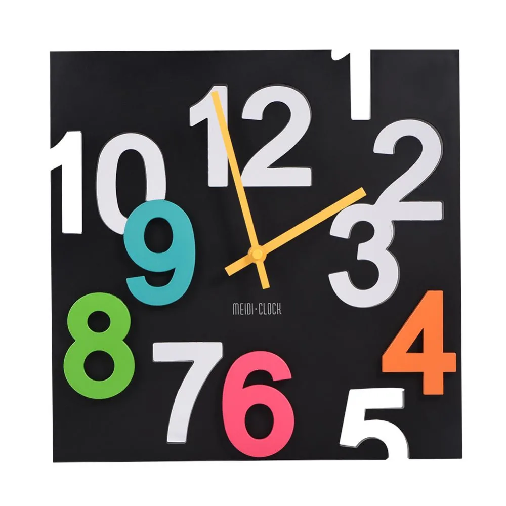 Fashion Acrylic Modern Decorative Wall Clock Hollow Numbers Home Simple
