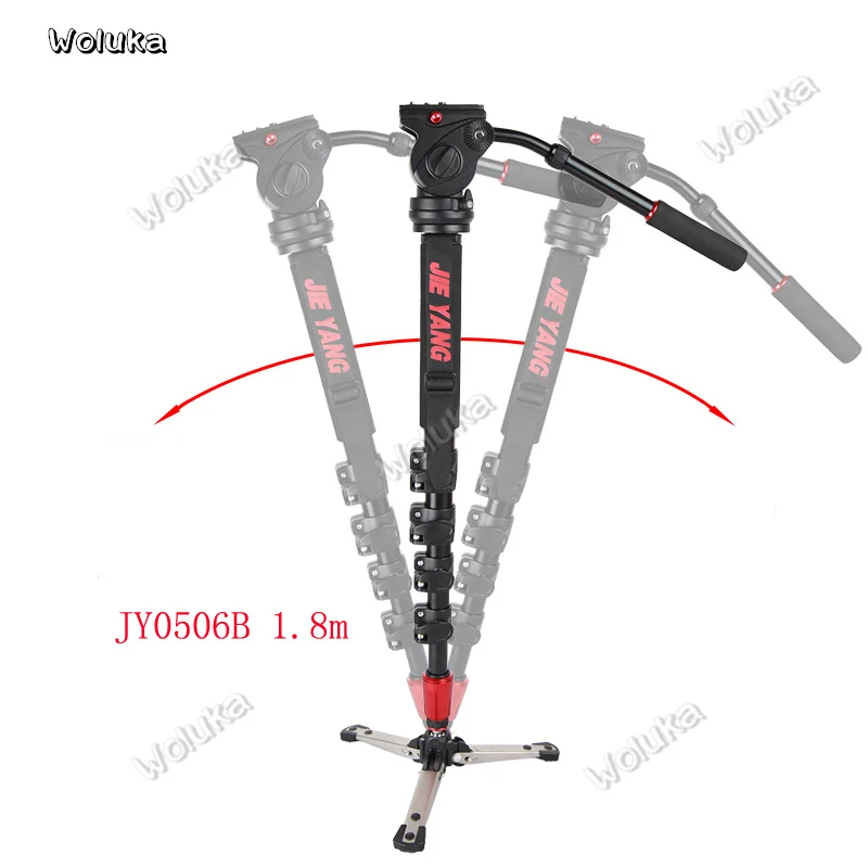 

Classical JY0506 JY0506B Professional Aluminum Alloy Monopod Kit Hydraulic Fluid Head For DSLR Camcorder Tripod CD05 T03 ZZ1
