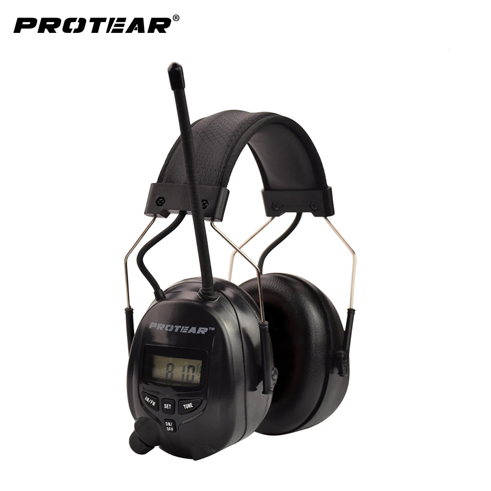 Meilleur Protear NRR 25dB Protection Auditive Électronique AM FM Radio Cache oreilles Électroniques Protection Auditive Protège oreilles Électronique