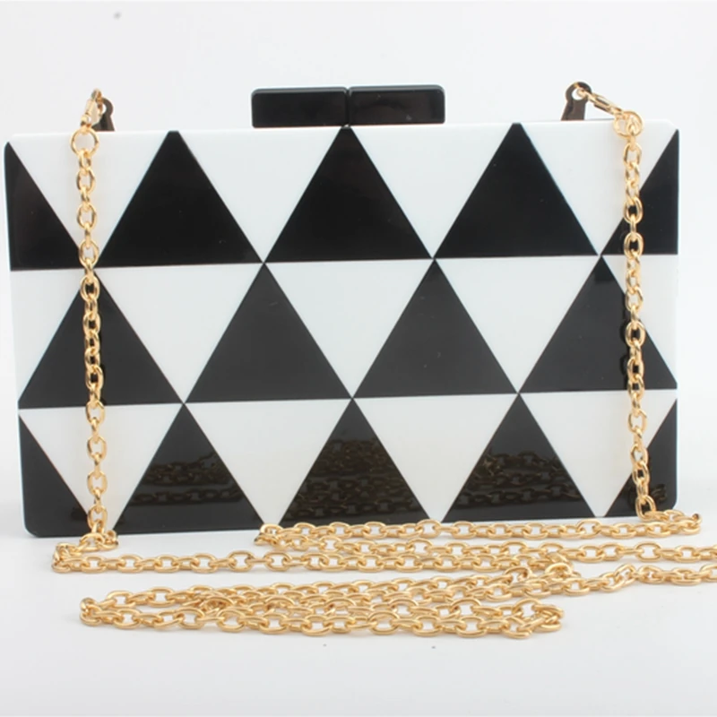 Newest Design Women Fashion Flap Geometric Evening Clutch Bags Party