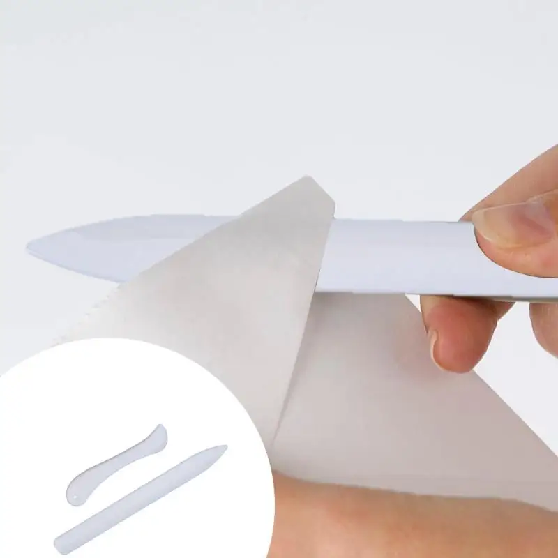 

2pcs Plastic Paper Folding Tool Set for DIY Scrapbooking Card Making Paper Paper Creaser Set Crafts Edge Side Slicker