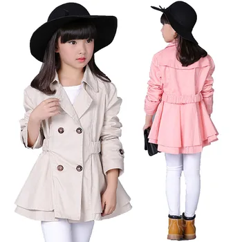 

Girls Fashion Coat Children Spring Cotton Jackets Brand Coats For Girls 2018 Outerwear Autumn Costumes 4 6 8 10 12 Years Tops