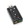 Externe 7.1 canal USB2.0 3D Audio virtuel carte son adaptateur Portable contrôleur de son pour ordinateur Portable noir ► Photo 1/6