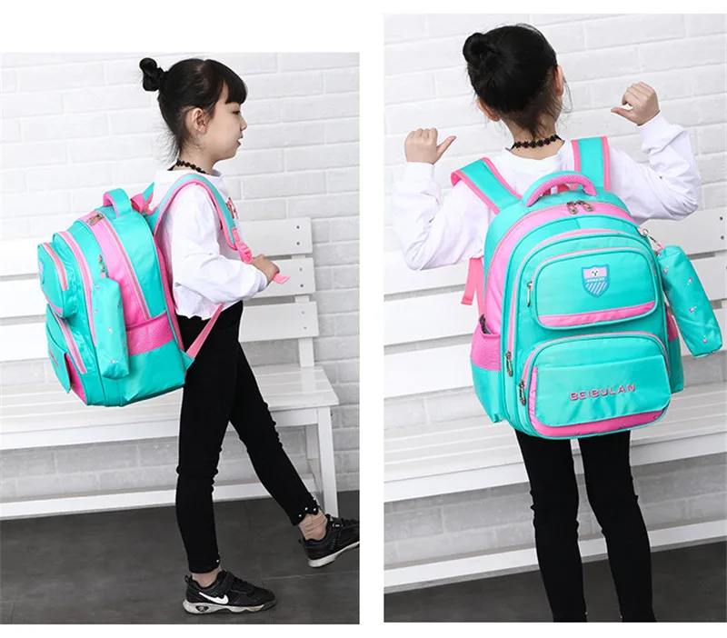 Новые милые детские школьные рюкзаки для девочек принцесса нейлоновый школьный рюкзак водонепроницаемый детский Ранец школьный рюкзак с принтом