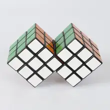 2 in 3 Conjoint Siamese Magic Cube 3x3x3 Speed Puzzle Cubes Special Educational Toys For Kids