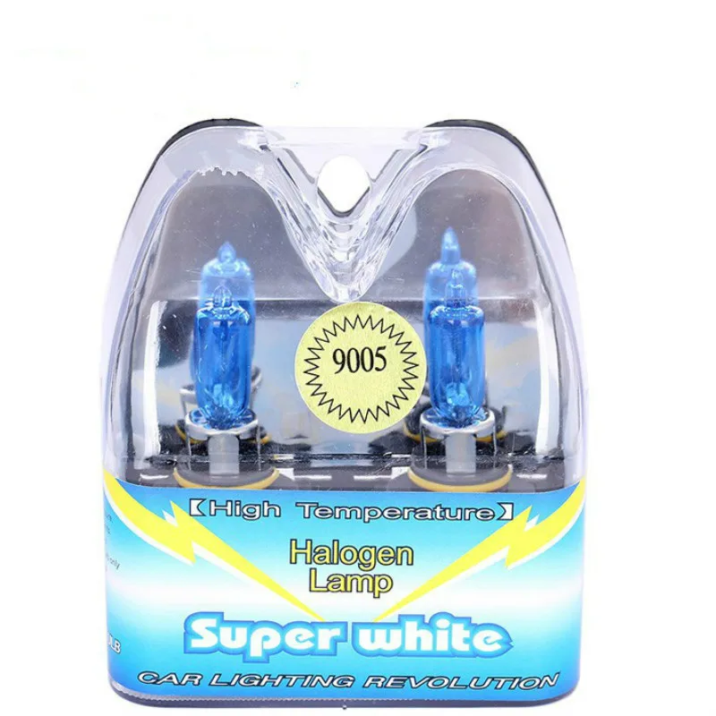 

2Pcs HB3 9005 65W 12V 6000K Xenon Super White Car Headlight Bulbs Auto Fog Light Lamp Bulb Automobile Head Light Light Source