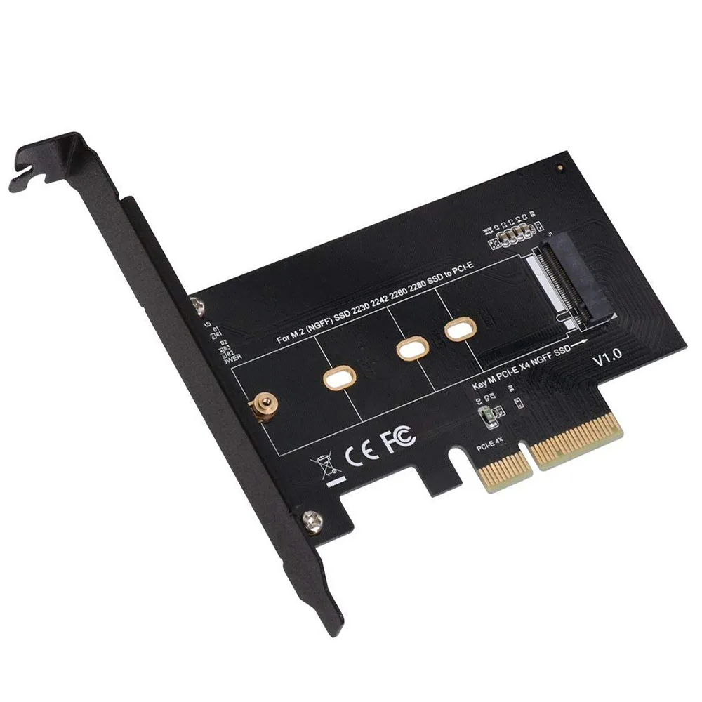 

M.2 NGFF SSD M Key NVME PCIe 3.0 x 4 Card Adapter Support M.2 PCIe 2280, 2260, 2242, 2230