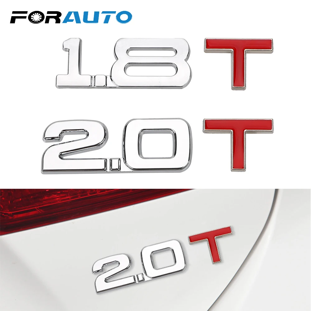 

FORAUTO Car Sticker 3D Metal Reflective Windshield Cylinder Working Volume Logo Emblem Badge 1.8 T 2.0 T Auto Decal Universal