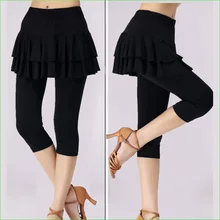 Женские колготки для танца тенниса, бадминтона, компрессионная Юбка До Колена, штаны, спортивные двухслойные