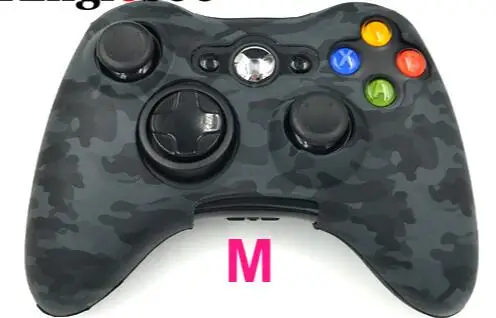 Камуфляжный силиконовый гелевый мягкий резиновый чехол для Xbox 360 игровой контроллер - Цвет: M