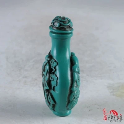 Антикварная смола Dadu Будда резная плотная бутылка|Бутылки банки и коробки| |