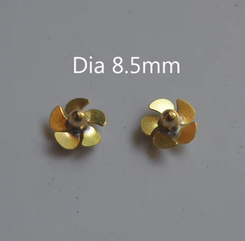 

1PC Warship Model Brass Propeller Dia 8.5mm 5 Blades Mini Paddle 1.5mm Shaft Propellers CW/CCW for DIY RC Simulation Boat