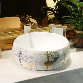 

Porcelain bathroom vanity bathroom sink bowl countertop Oval bathroom sink Ceramic wash basin