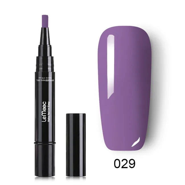 LEMOOC 5 мл ручка для ногтей 88 цветов лак для ногтей ручка УФ DIY гель лак для ногтей с блеском маникюрный клей - Цвет: 029