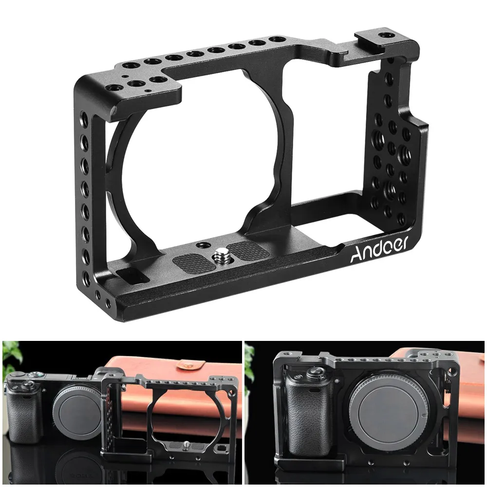 Andoer Video Camera Cage Protective Camera Stabilizer for Sony A6000
