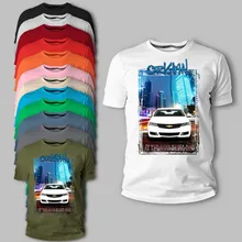 2019 Venta caliente Camiseta clásica de los Fans del coche americano Impala Sedan coche blanco Clásico de los hombres del coche camiseta