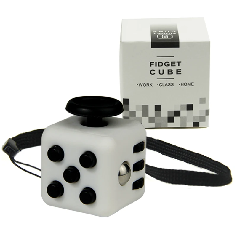 

Mini Fidget Cube 11 Colours Desk Finger Toy Keychain Squeeze Fun Stress Reliever Puzzle Magic Cube With Box