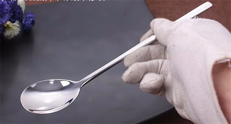 Long handle steel spoon set (5)