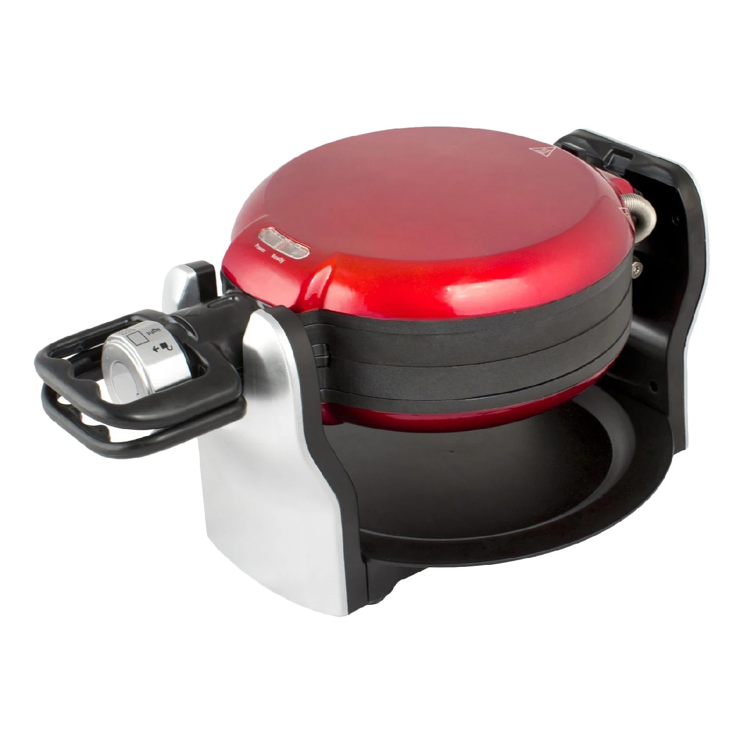 Вафельница GEMLUX GL-WM-888R (Мощность 1800 Вт, поворотная, для венских и бельгийских вафель, 2 пресс-формы диаметром 190 мм с антипригарным покрытием, регулируемый термостат)