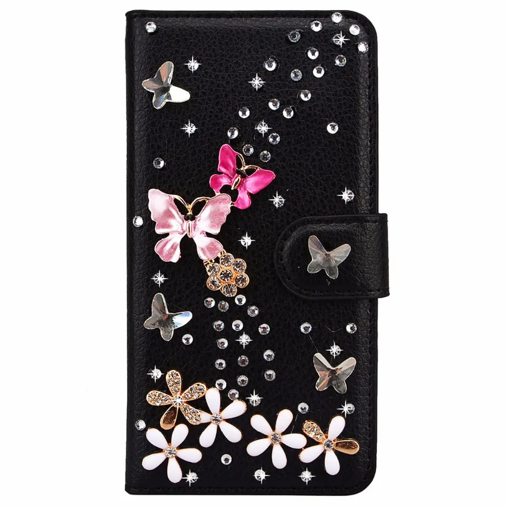 For Redmi Note 5 Bling Rhinestone Leather Filp Wallet Case For font b Xiaomi b font