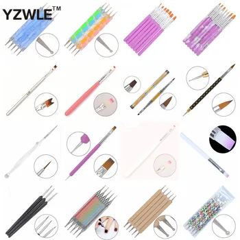 

YZWLE 21 Different Styles DIY Nail Art Acrylic UV Gel Design Brush Painting Drawing Pen Tips Tools Kit (Z01-21)