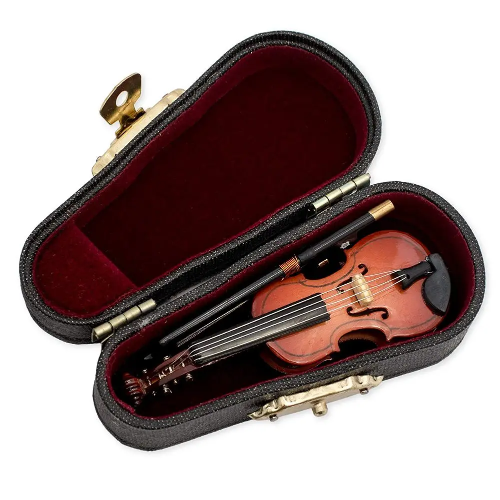 

Gifts Violin Music Instrument Miniature Replica with Case