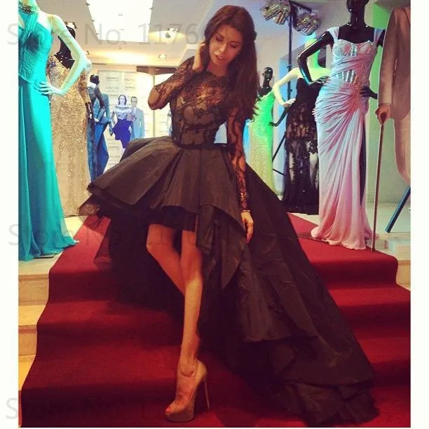 Black Long Sleeve Poofy Dress