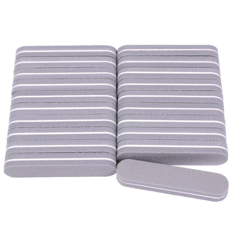 

60Pcs/set Grey Sanding Sponge Mini Nail Buffer File Block Grinding Limas Gel Polishing Manicure Nail Art Tool Washable Nail File