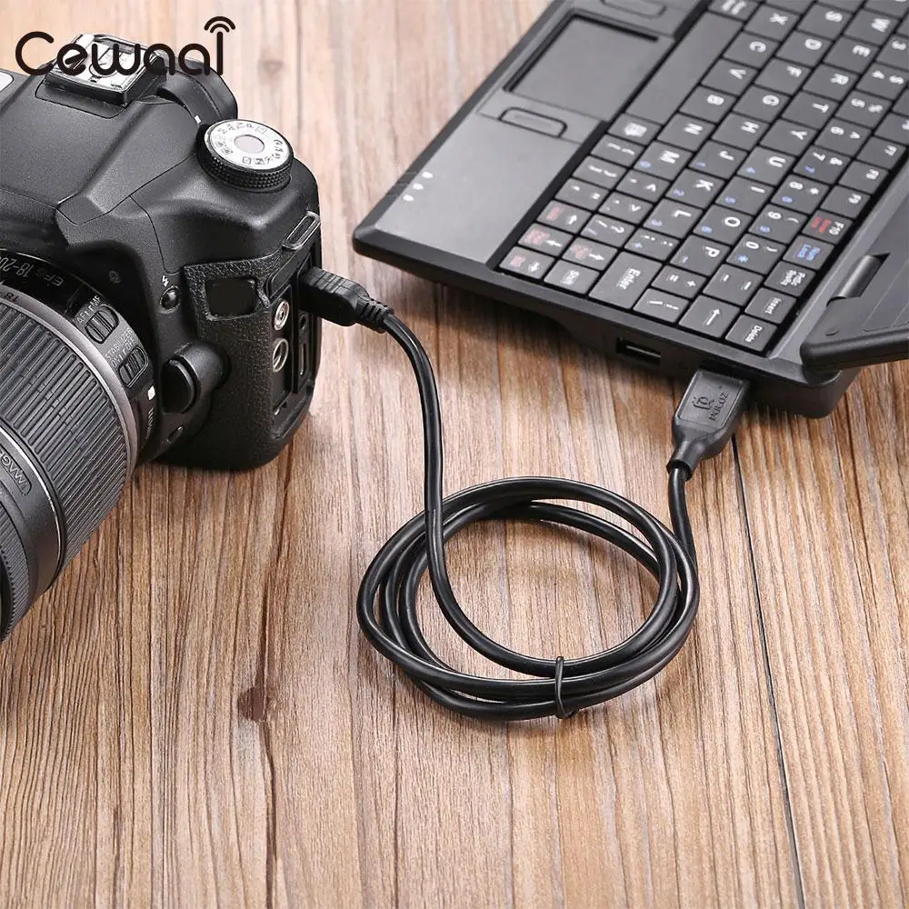 Черный Мини 5Pin шнур для синхронизации данных Зарядка 2 в 1 Canon EOS 50D 60D 70D GoPro Hero 4 3+ 3 Премиум высокая производительность